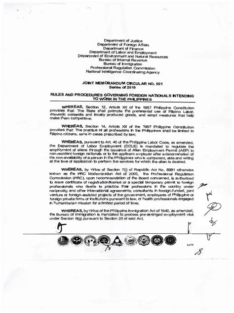 Joint Memorandum Circular No. 2019.